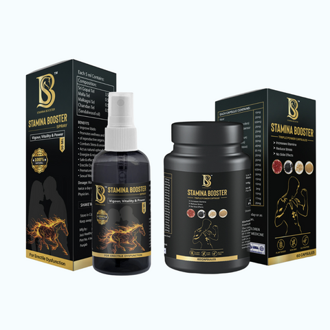 Stamina Booster Triple Power Capsule & Spray Combo | Boost Strength & Energy